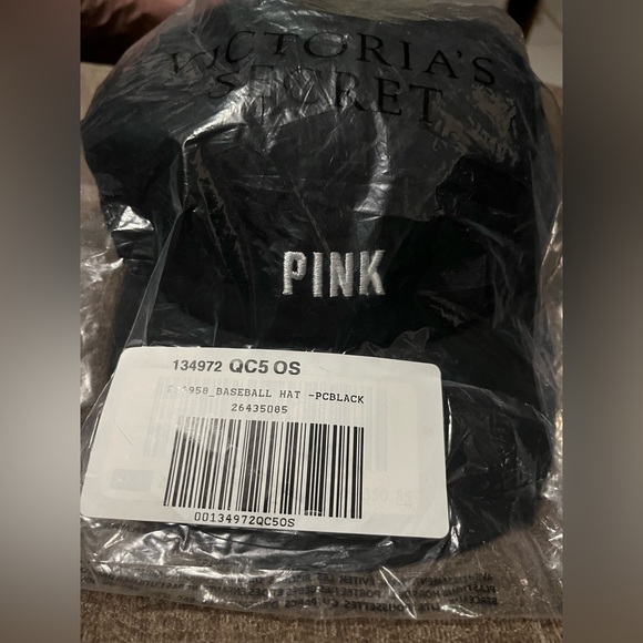 NWT Victoria Secret Baseball Hat Black Color with White Embroidered Letters PINK - Picture 7 of 7